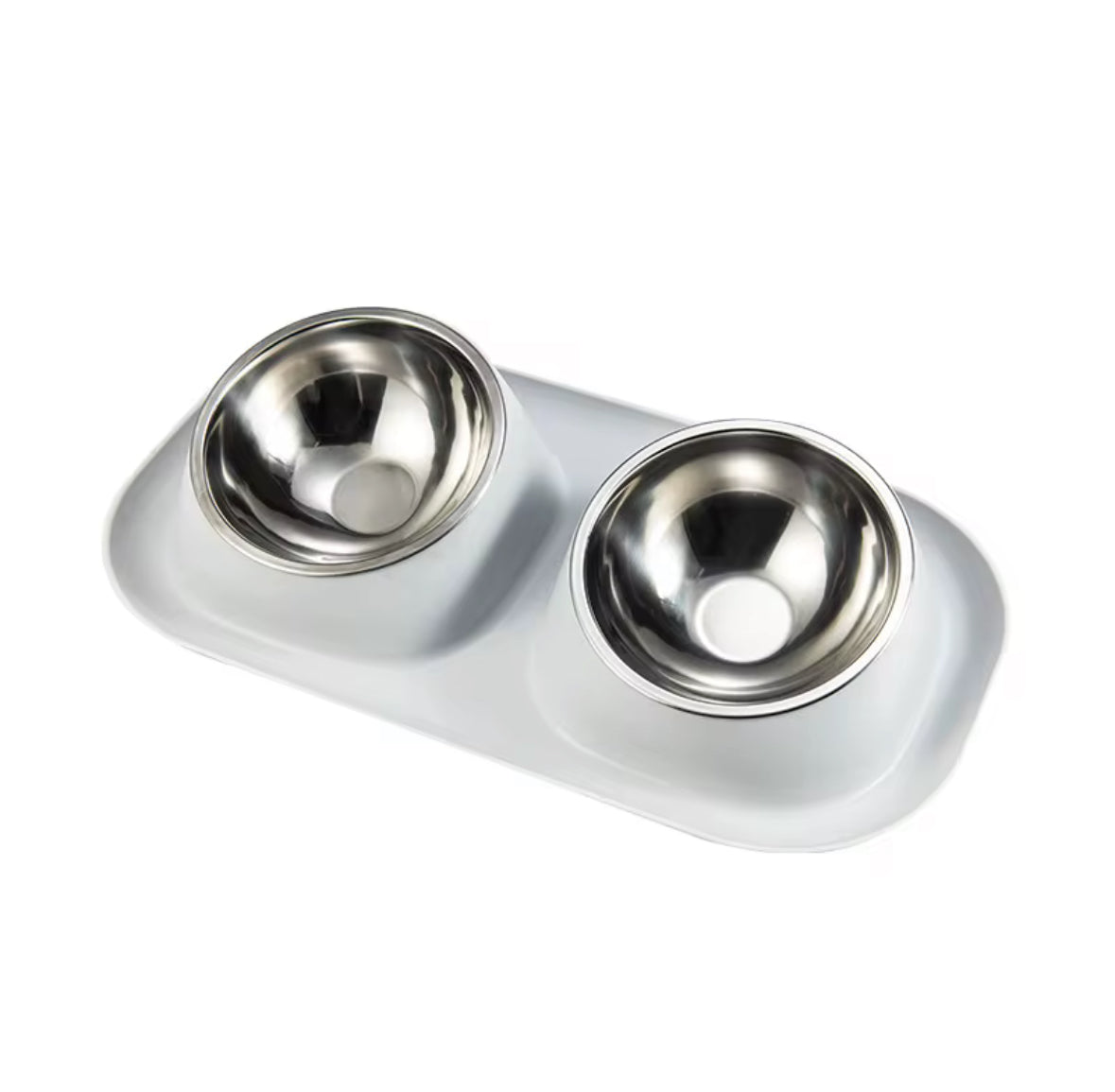 Stainless Steel Double Food Bowl For Pets