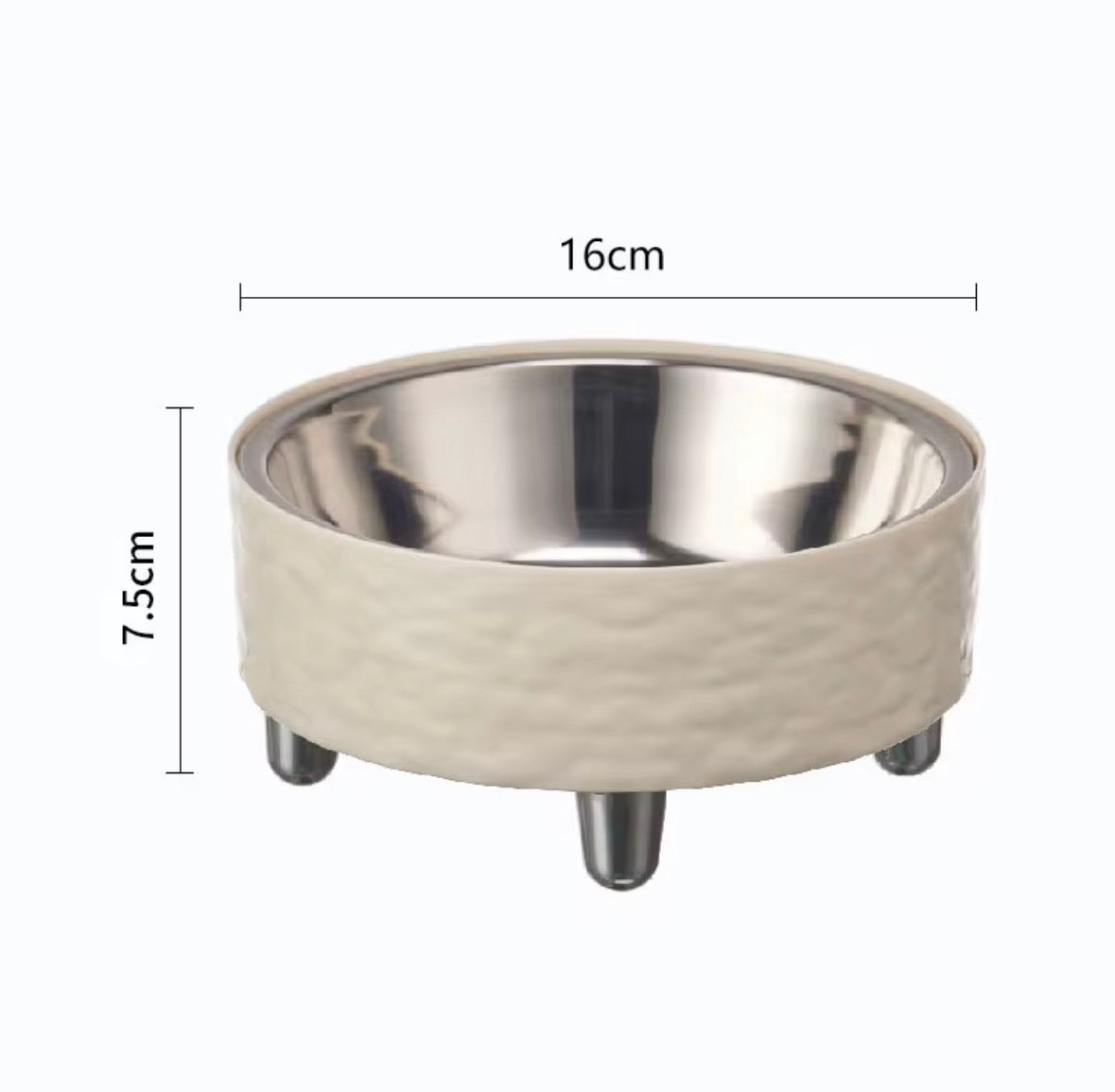 Elegant Elevated Pet Food Bowl Stainless Steel