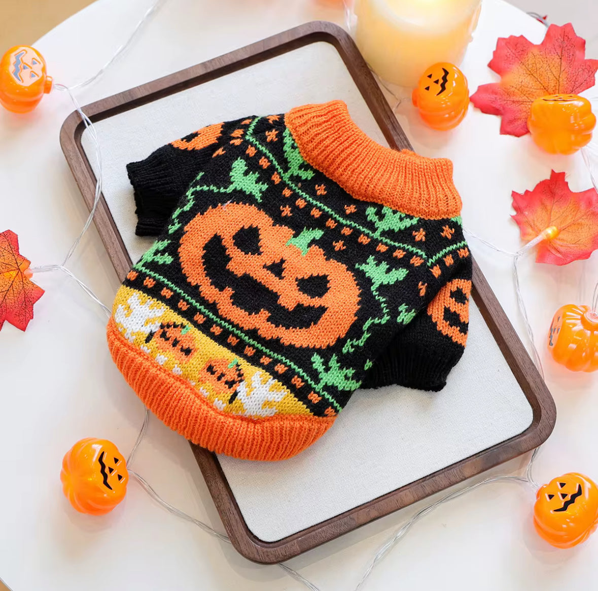 Halloween Pumpkin Costume for Small Pets
