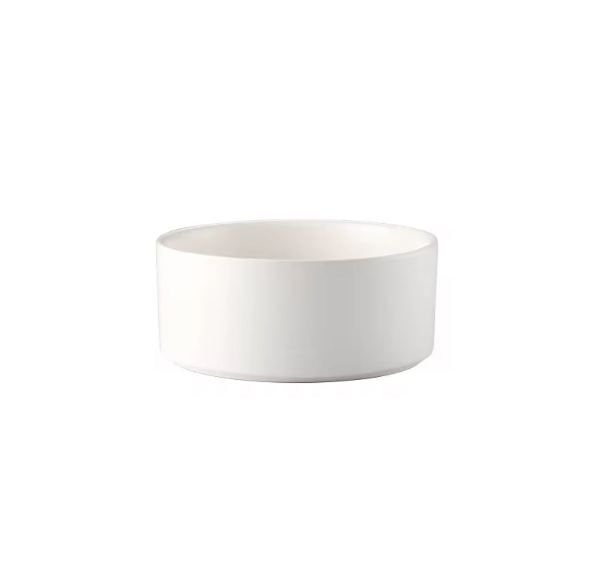 Ceramic Food Bowl with Wooden Stand