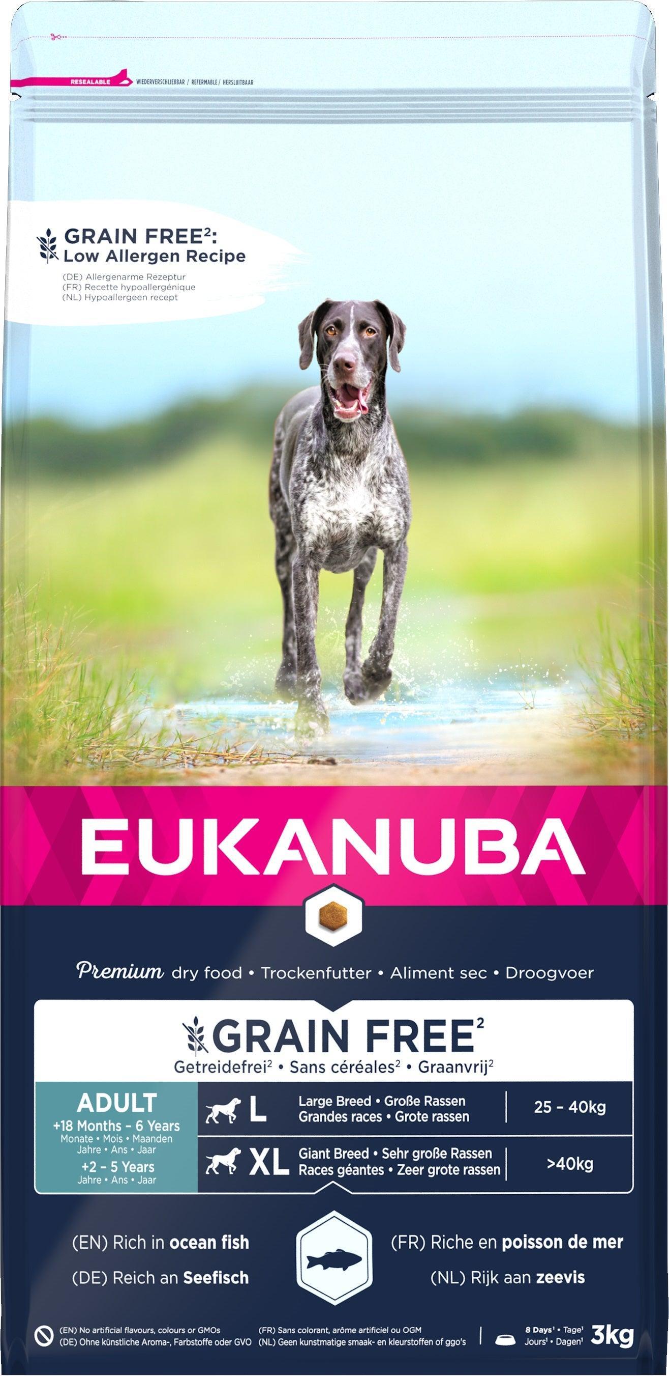 Eukanuba Grain Free Ocean Fish Adult Large 3x3kg