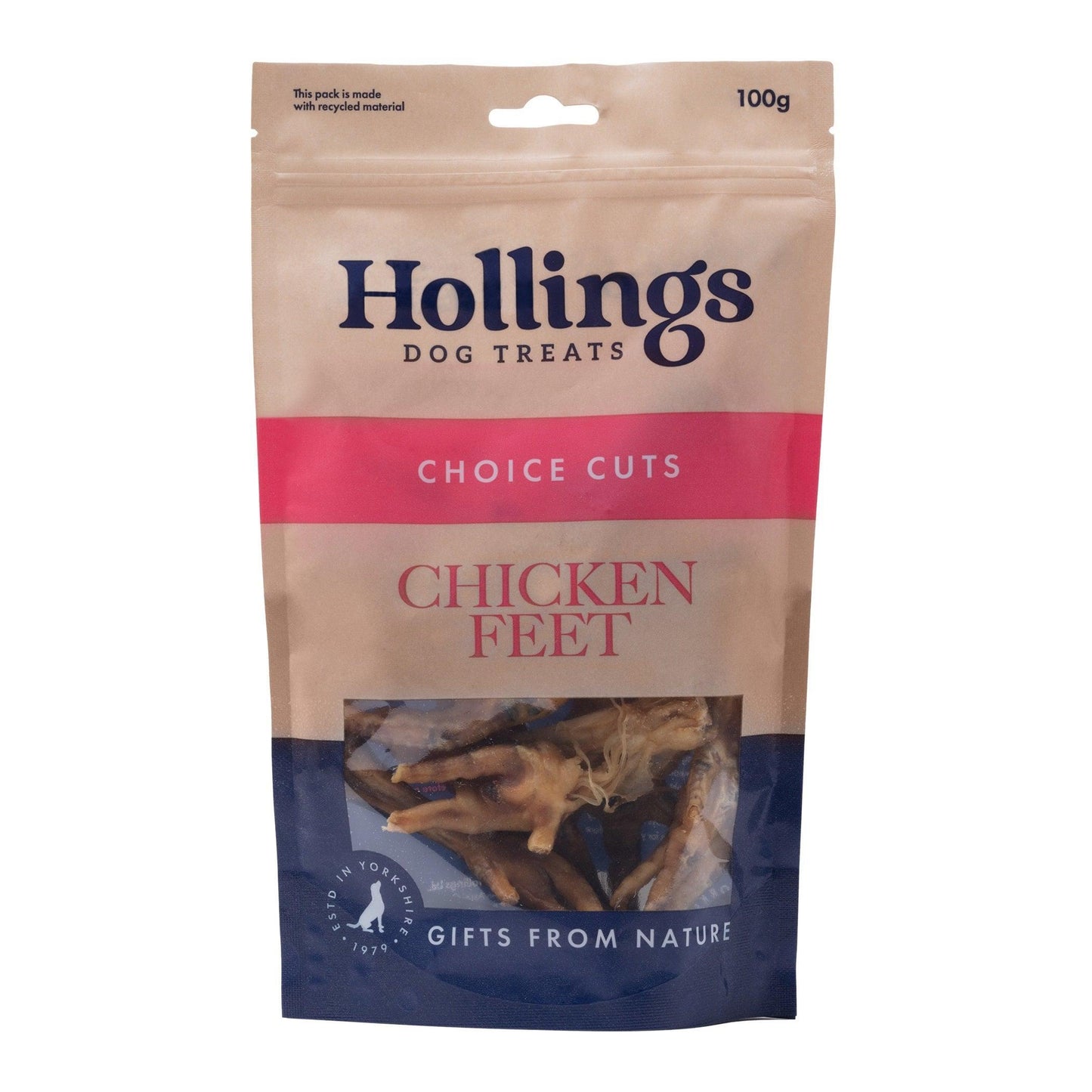 Hollings 100% Nat Chicken Feet 100g