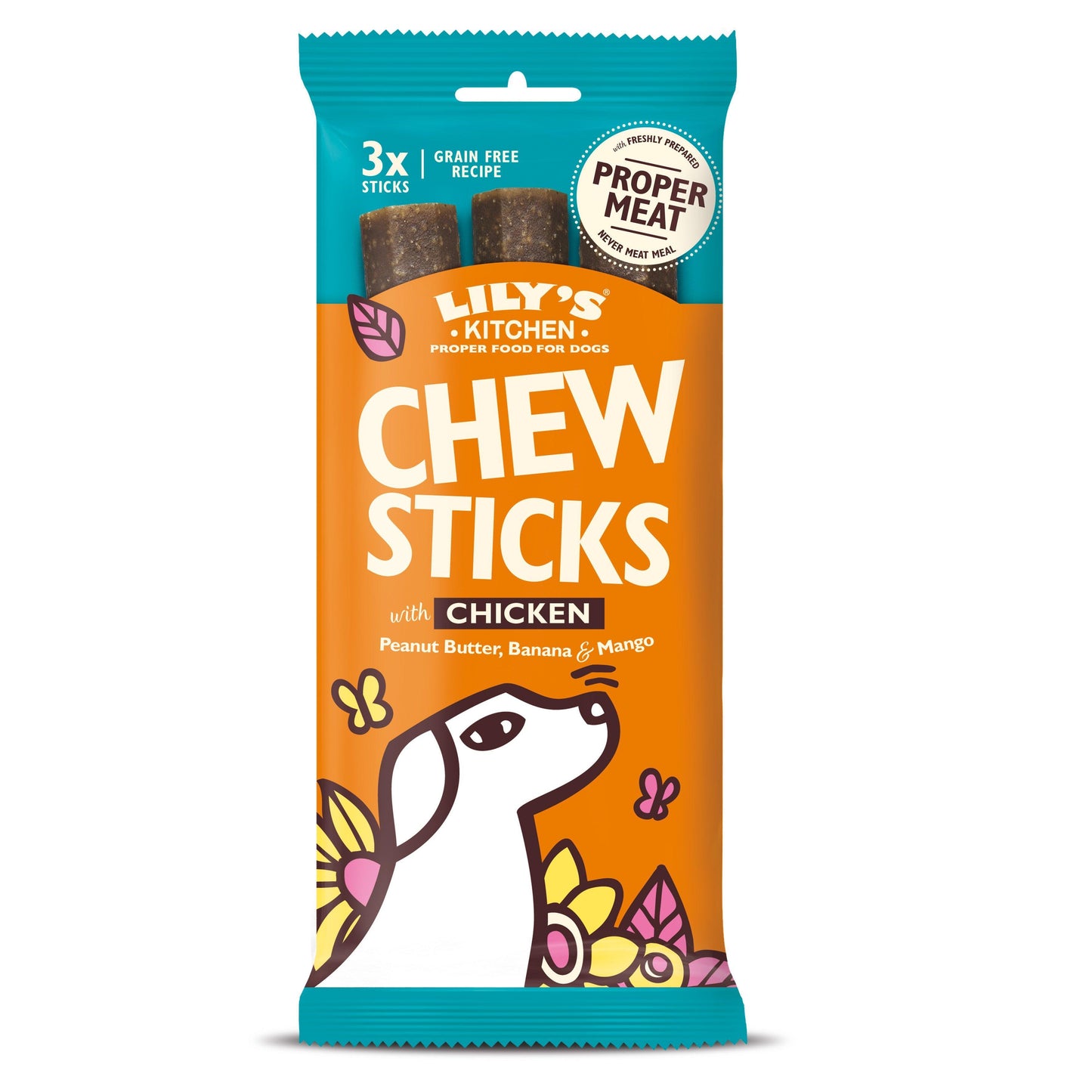 Lily's Kitchen Chew Sticks with Chicken 3 Sticks 120g