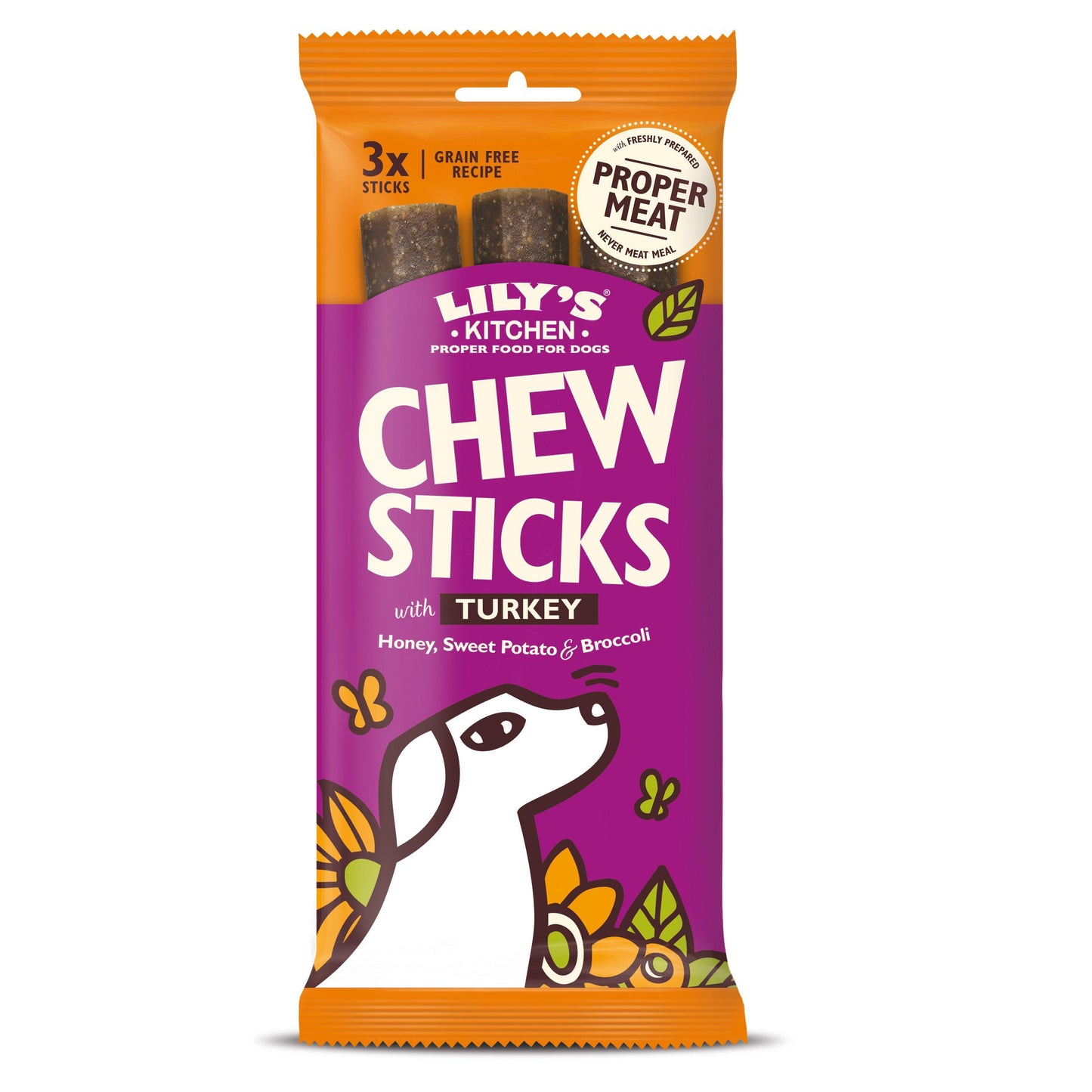 Lily's Kitchen Chew Sticks with Turkey 3 Sticks 120g