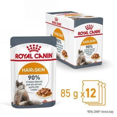 Royal Canin Hair & Skin in Gravy Pouches 12 x 85g