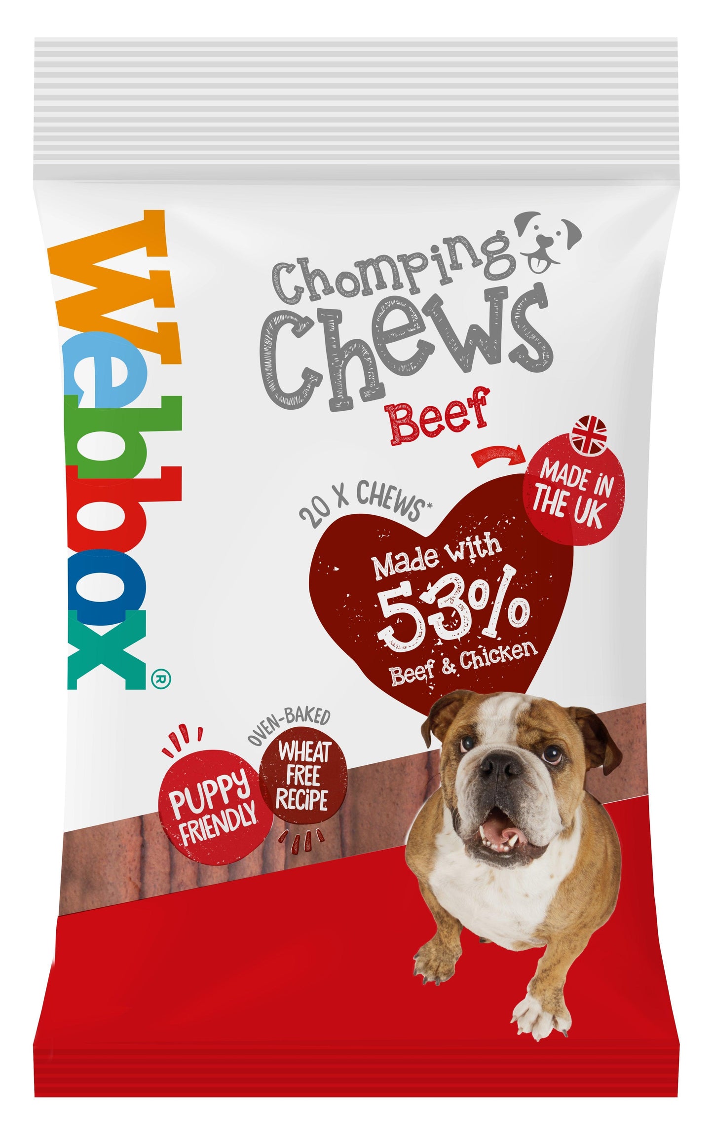 Webbox Chomping Chews Beef 200g