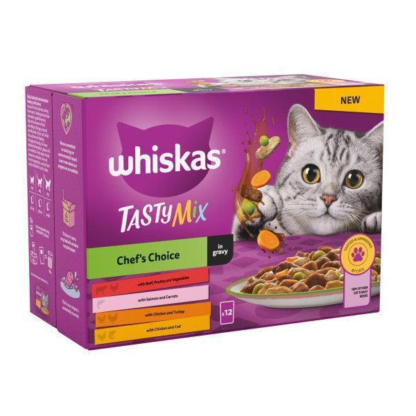 Whiskas Adult 1+ Tasty Mix Chefs Choice in Gravy Pouches 48 x 85g