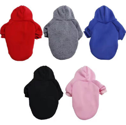 Plain Pet Hoodie Fleece Warm