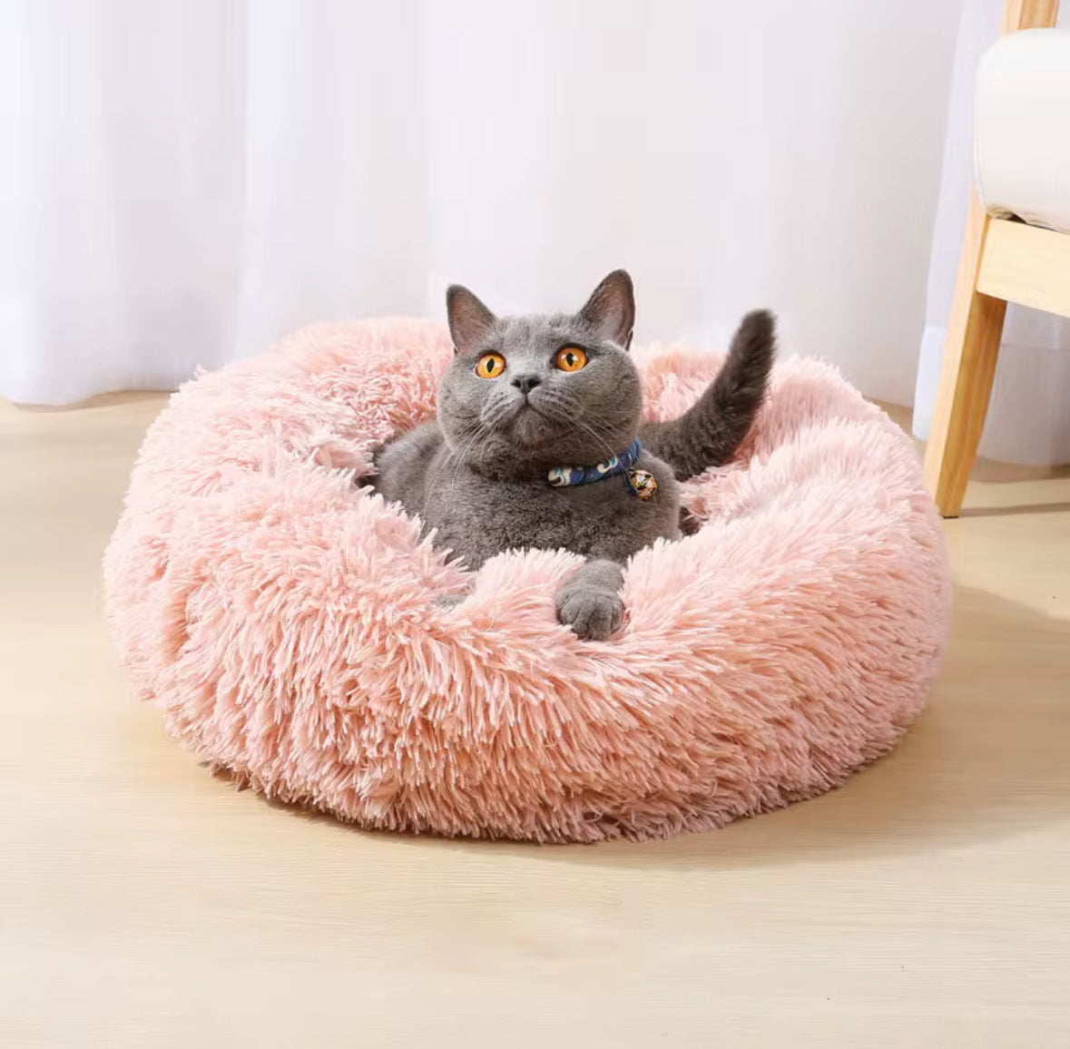Donut Shaped Plush Bed for Pets