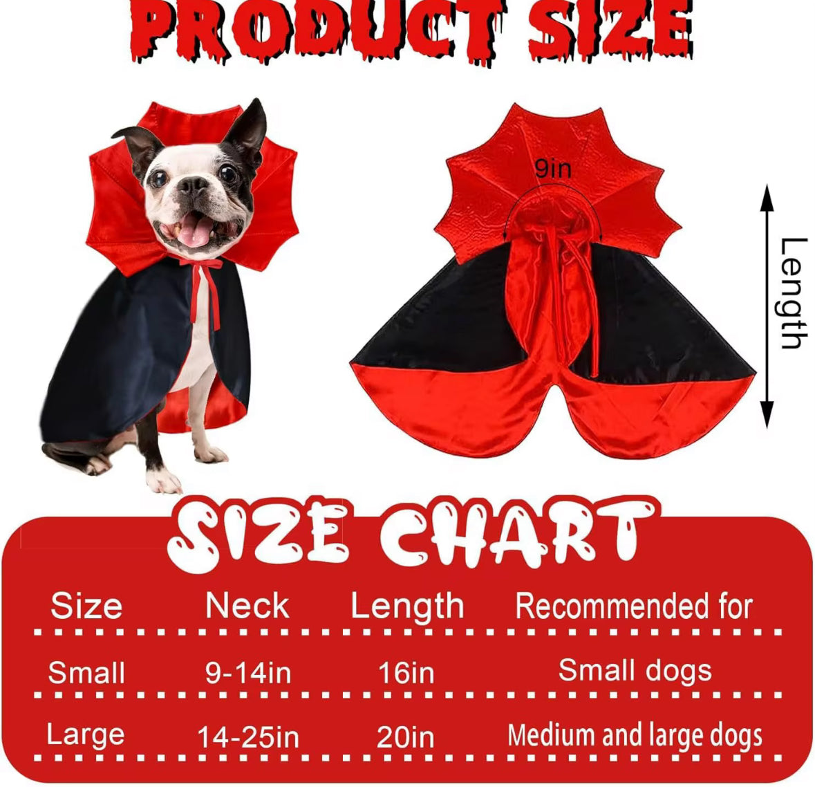 Halloween Vampire Costume for Pets