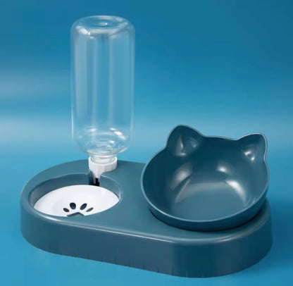 Automatic Double Pet Feeder with Water Bottle