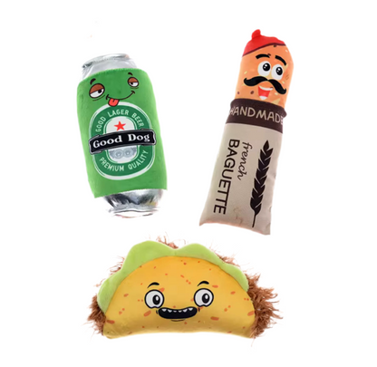 FamiPet Squeaky Plush Pet Toy Set