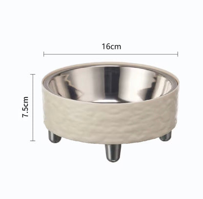Elegant Elevated Pet Food Bowl Stainless Steel