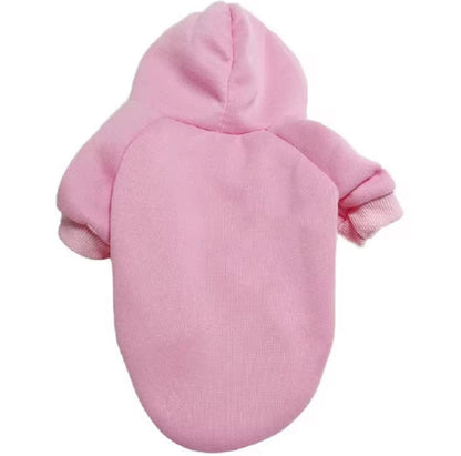 Plain Pet Hoodie Fleece Warm