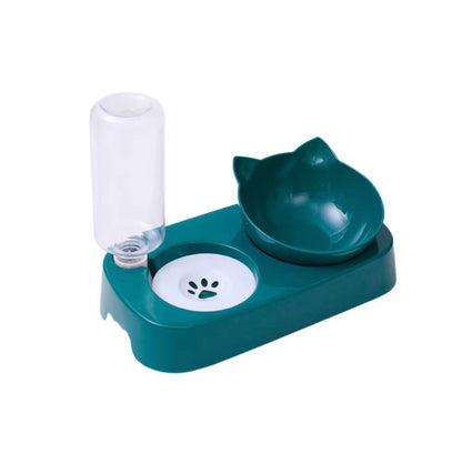 Automatic Double Pet Feeder with Water Bottle