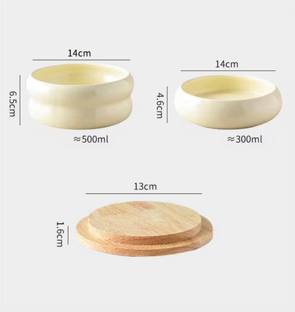 Ceramic Food Bowl Set for Small Pets