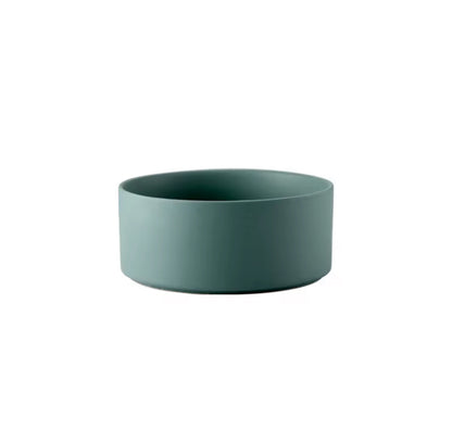 Ceramic Food Bowl with Wooden Stand