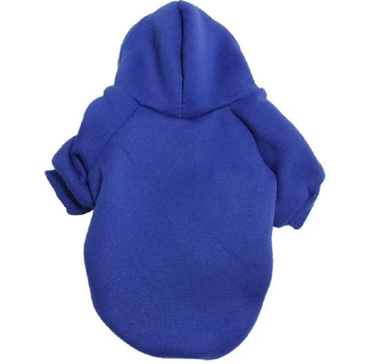 Plain Pet Hoodie Fleece Warm