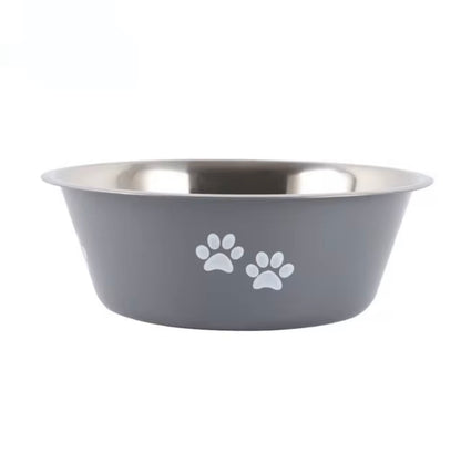 Rubber Base Non Slip Stainless Steel Food Bowl