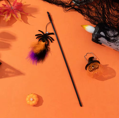Halloween Themed Interactive Cat Stick Toy