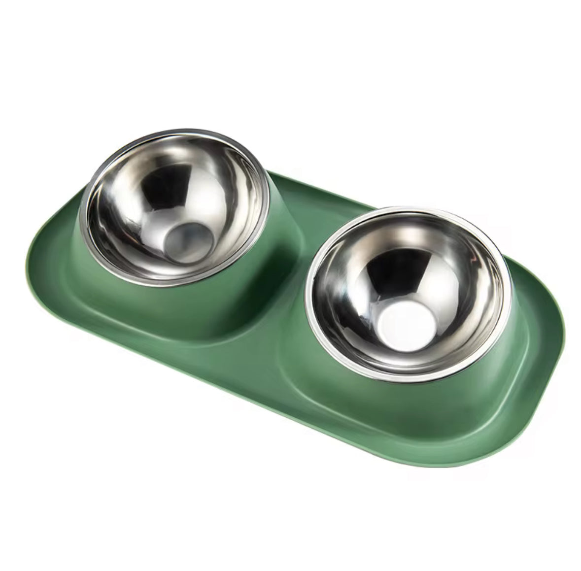 Stainless Steel Double Food Bowl For Pets