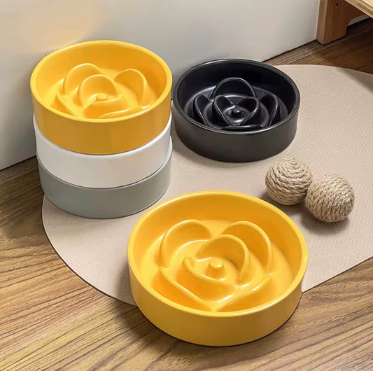 Quality Ceramic Slow Feeder Dog Bowl