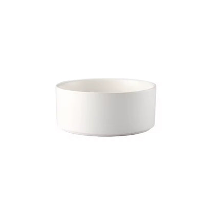 Ceramic Food Bowl with Wooden Stand
