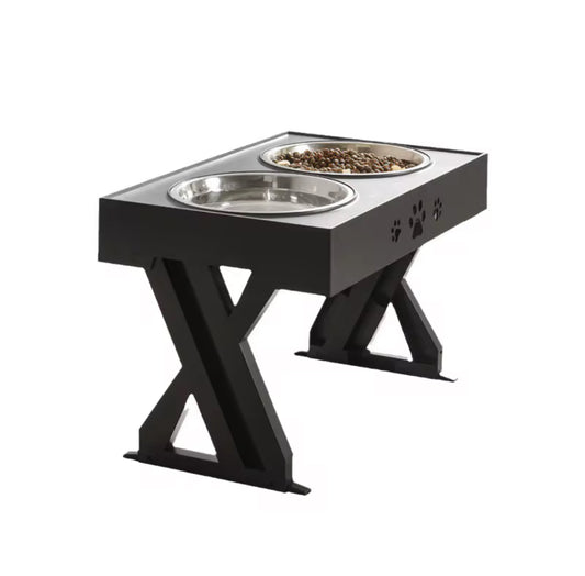 Adjustable and Elevated Food Stand for Pets