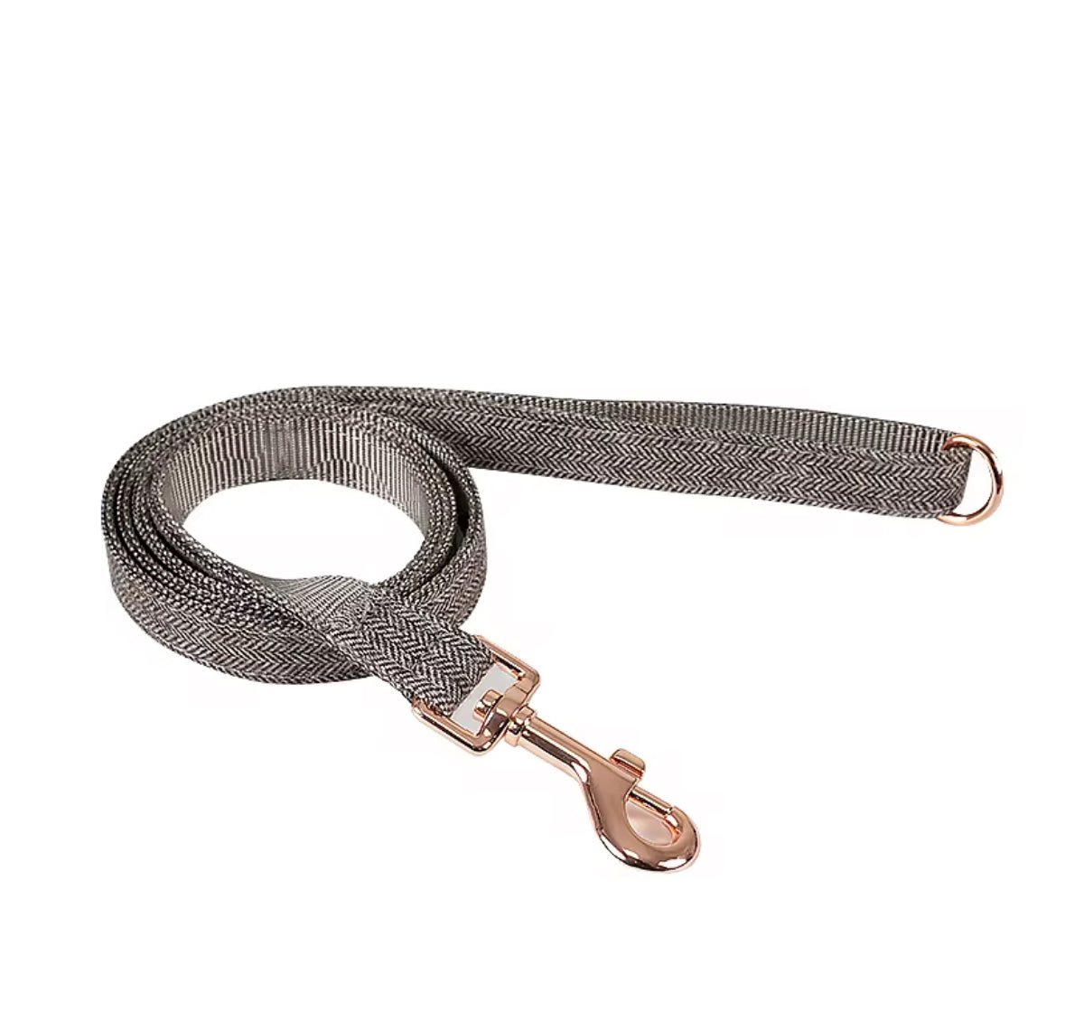 PetStock Luxury Rose Metal Dog Collar and Lead with High-End Woollen Material