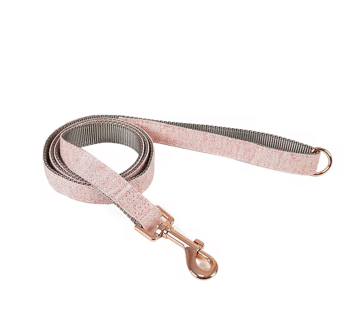 PetStock Luxury Rose Metal Dog Collar and Lead with High-End Woollen Material