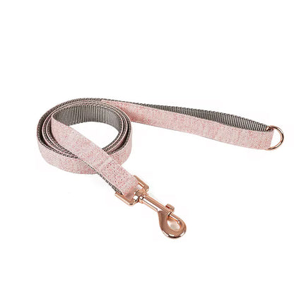 PetStock Luxury Rose Metal Dog Collar and Lead with High-End Woollen Material