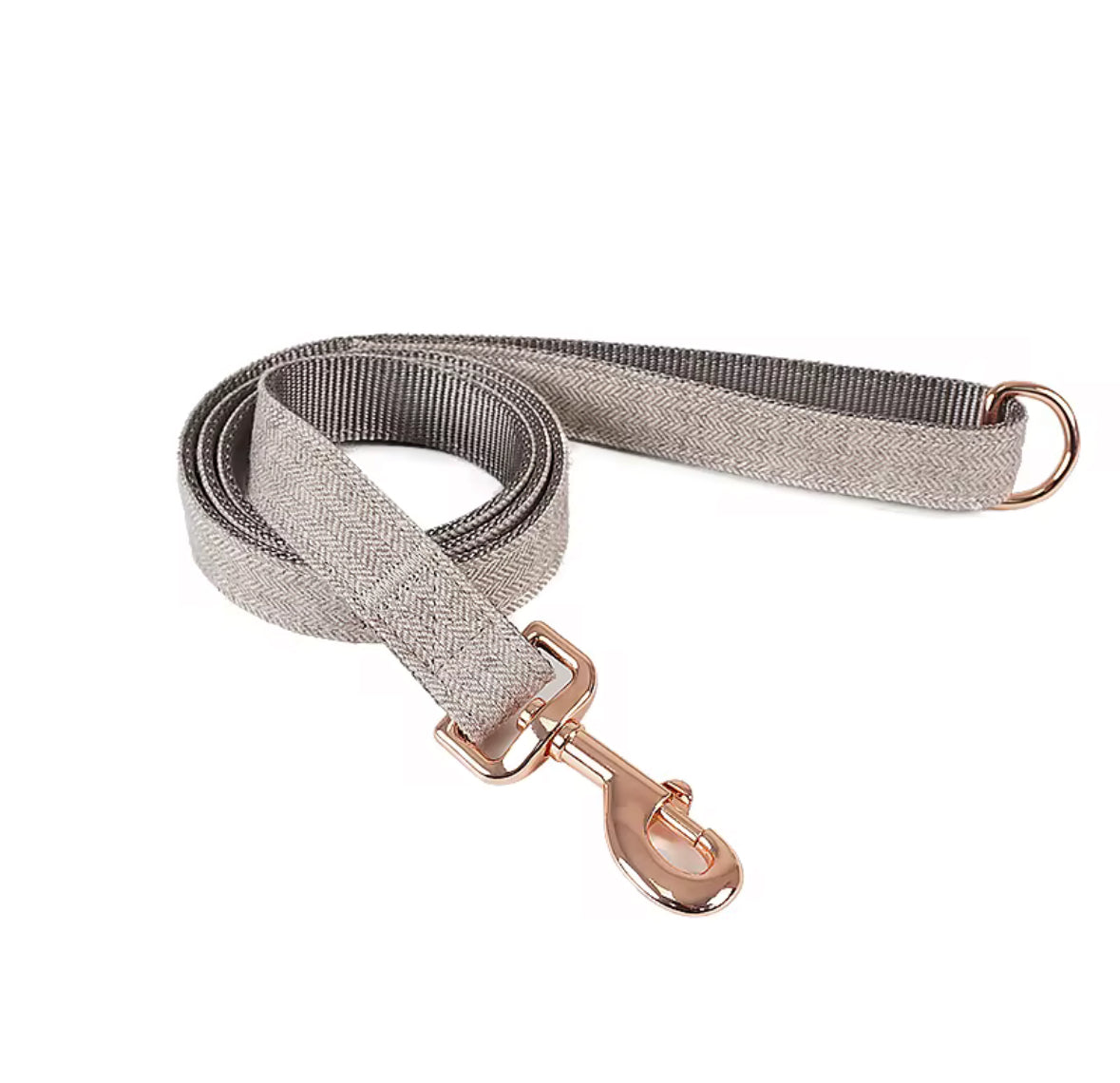 PetStock Luxury Rose Metal Dog Collar and Lead with High-End Woollen Material