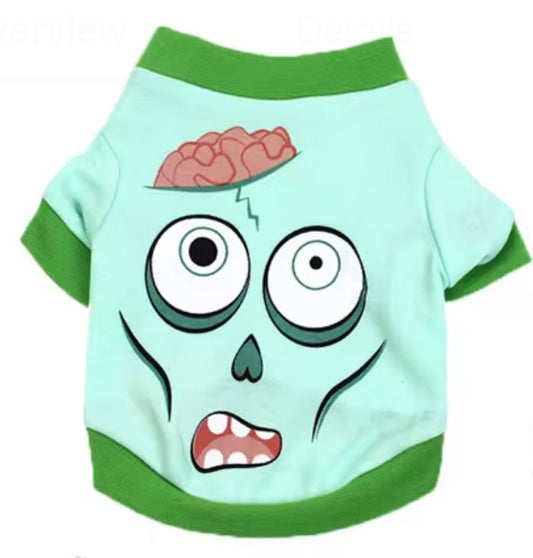 Halloween Outfit for Small Pets Zombie Design