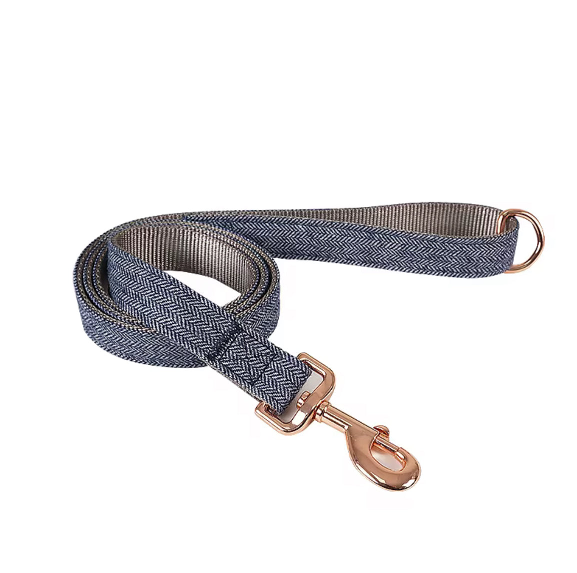 PetStock Luxury Rose Metal Dog Collar and Lead with High-End Woollen Material