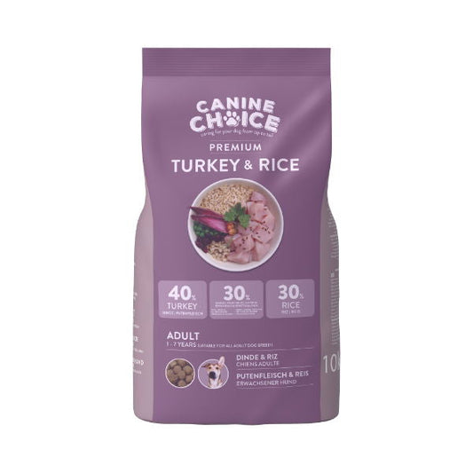 Canine Choice Premium Adult Dry Dog Food 10kg - Turkey