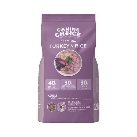Canine Choice Premium Adult Dry Dog Food 2kg - Turkey