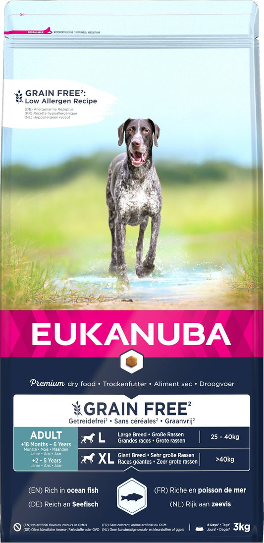 Eukanuba Grain Free Ocean Fish Adult Large 3x3kg