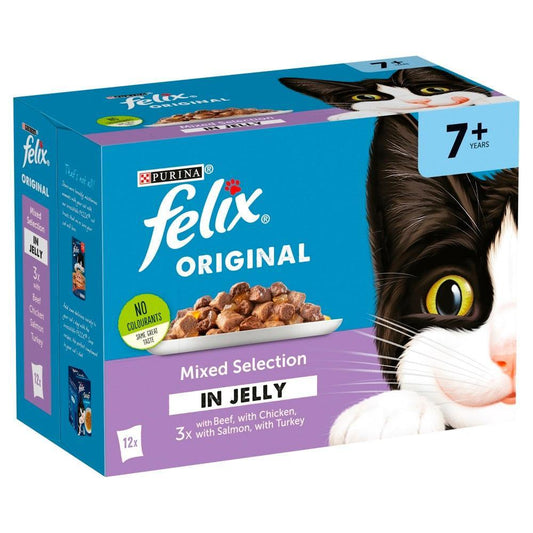 Felix Senior Pouch Variety Pack in Jelly 412 x 100g