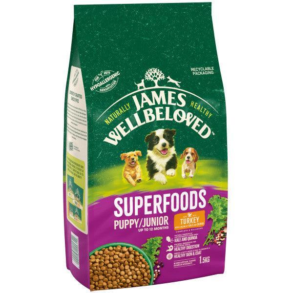 James Wellbeloved Puppy/Junior Superfoods Turkey
