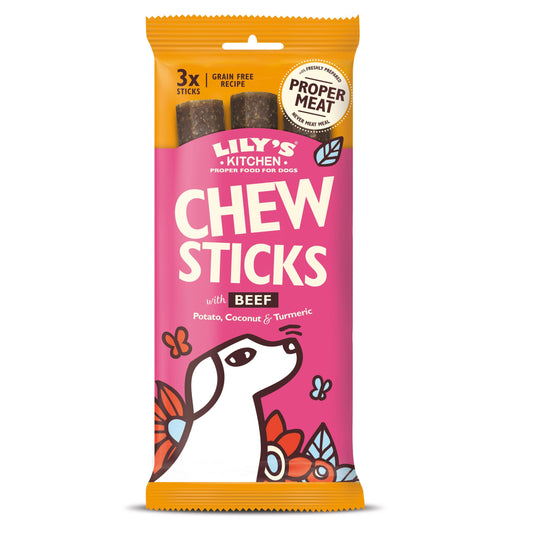 Lily's Kitchen Chew Sticks with Beef 3 Sticks 120g