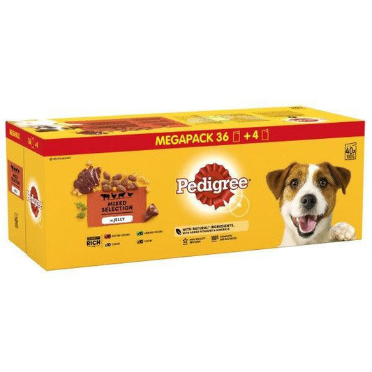 Pedigree Adult Mixed Selection in Jelly Pouches 100g x 40 for 36