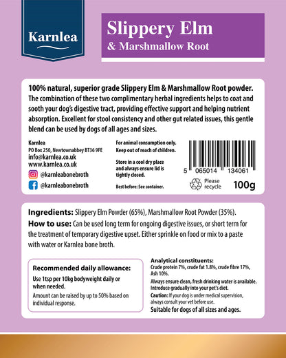 Slippery Elm & Marshmallow Root Powder - 100g