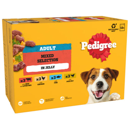 Pedigree Adult Mixed Selection in Jelly 100g x 48