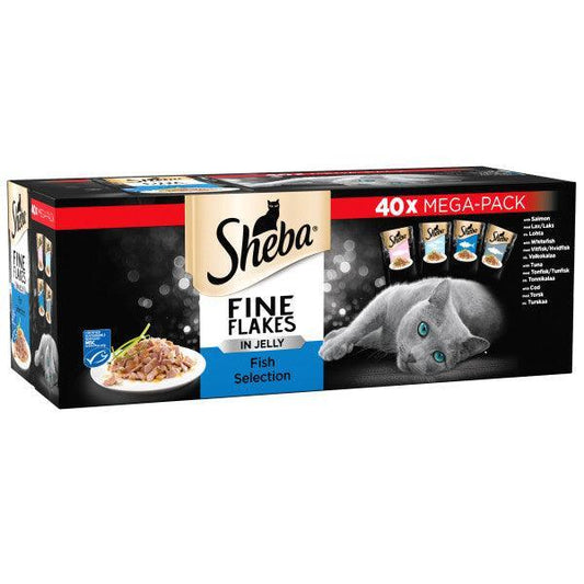 Sheba Fine Flakes Fish Collection in Jelly 40 x 85g