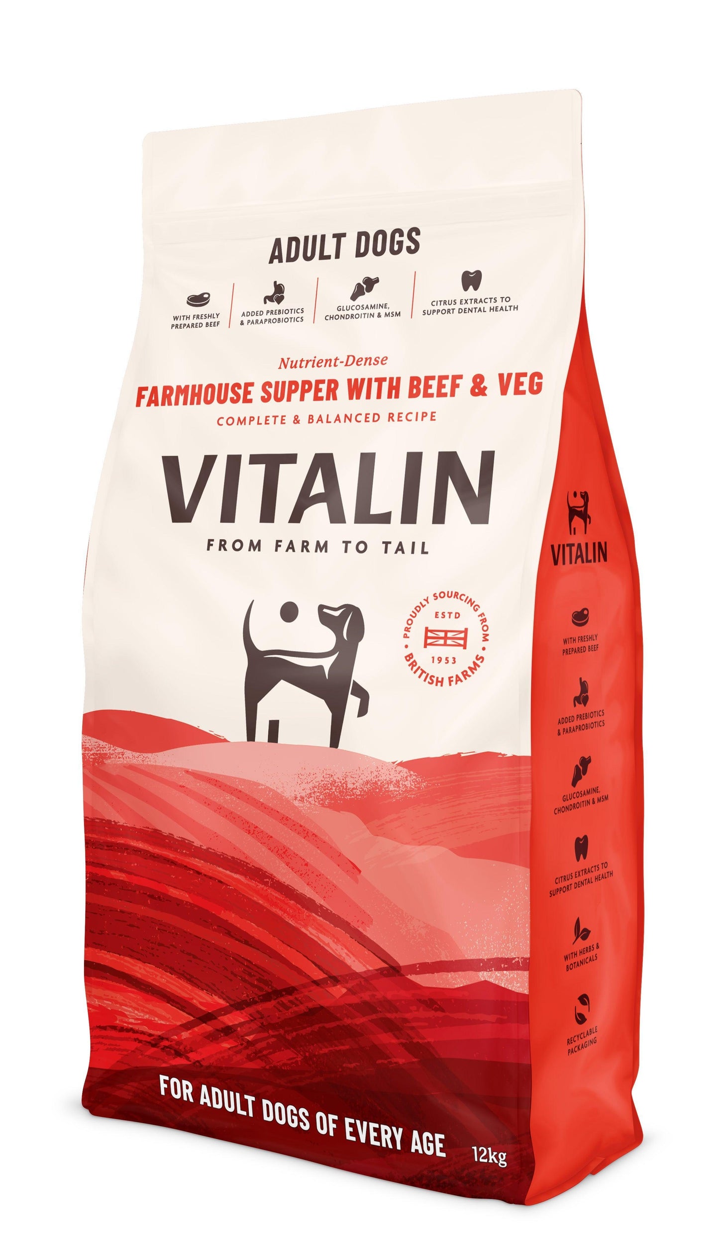 Vitalin Adult Farmhouse Beef 12kg