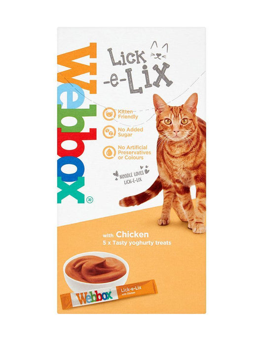 Webbox Lick e Lix Yoghurt Chicken Cat Treat 5 x 15g