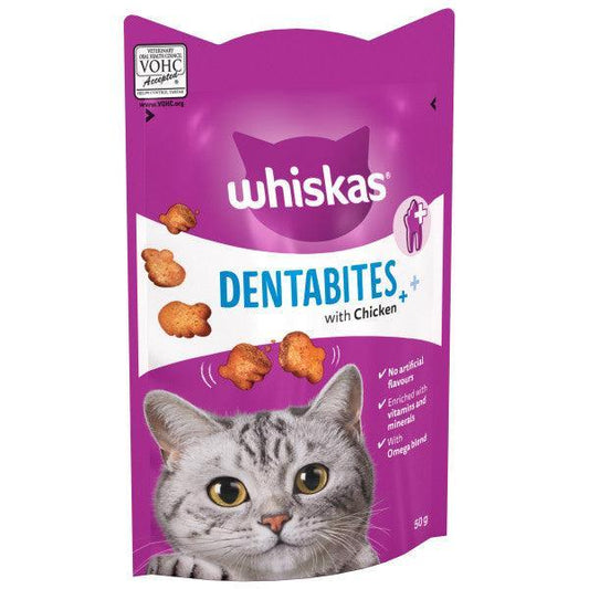 Whiskas Dentabites Chicken Cat Treats 50g x 8